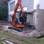 Abriss eines Hauses in Aachen